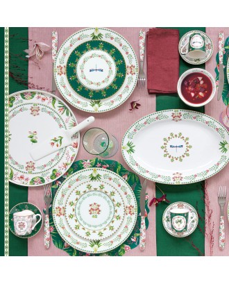 Platou din portelan, 35x23.5 cm, Botanic Chic - SIMONA'S COOKSHOP